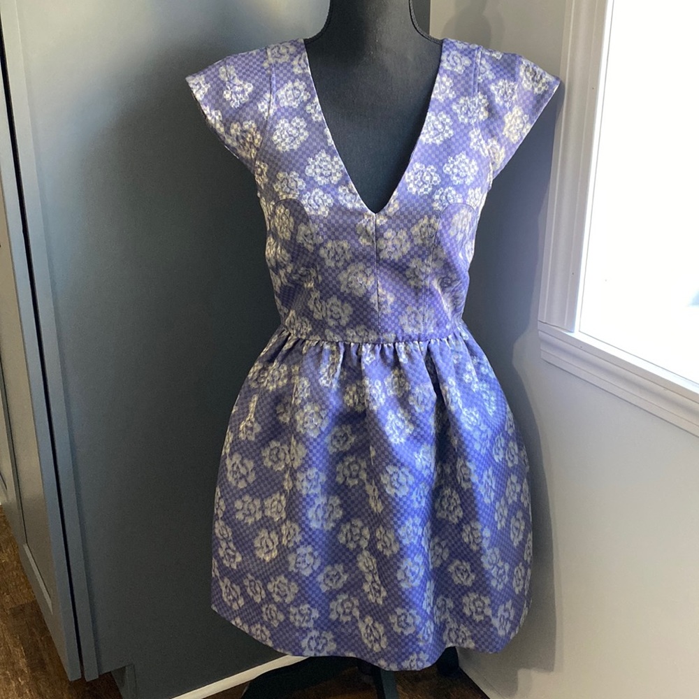 French Connection Purple Floral Mini Dress